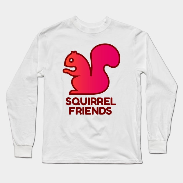 Squirrel Friends Long Sleeve T-Shirt by Red